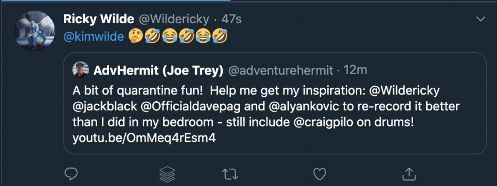 Ricky Wilde Liked Our Song